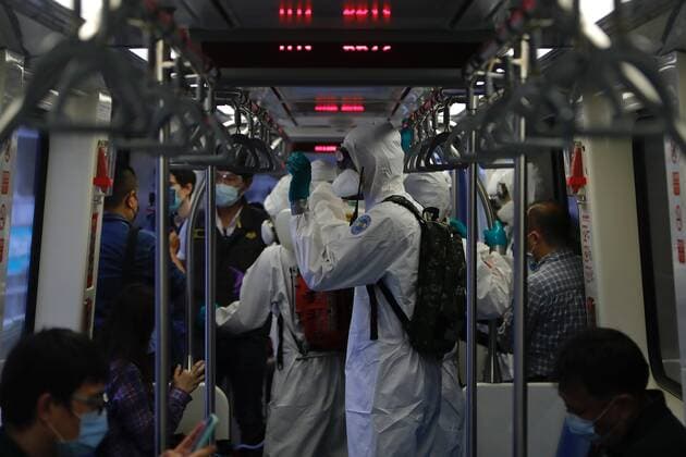 May 31, 2021, Taipei, Taipei, Taiwan: Military officers in protective suits disinfect public areas and transport in Taipei, following a dramatic surge of domestic cases that jeopardize medical systems in Taiwan. With more Covid-19 related cases and deaths reported, there has been discussion on the possibility of lockdown while facing inadequate vaccines and impacts on the economy. Taipei Taiwan - ZUMAs313 20210531_zip_s313_008 Copyright: xDanielxCengxShou-Yix