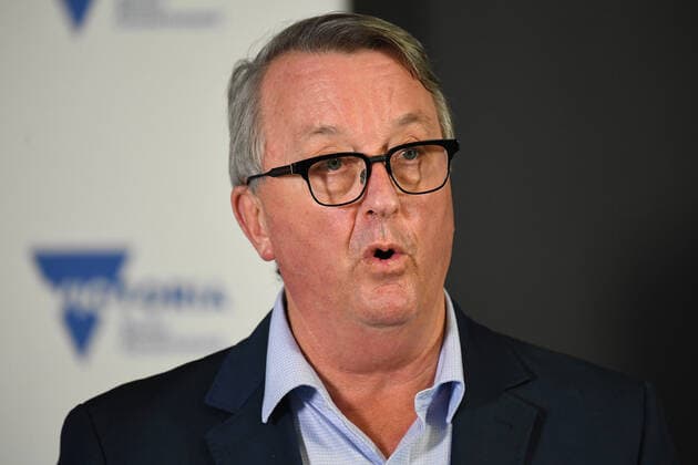MARTIN FOLEY COVID19 PRESSER, Victorian Minister for Health Martin Foley speaks to the media during a press conference in Melbourne, Tuesday, June 1, 2021. ( NO ARCHIVING, EDITORIAL USE ONLY, NO USE IN BOOKS WITHOUT CONSENT MELBOURNE VIC AUSTRALIA  Copyright: xJAMESxROSSx 20210601001546571557