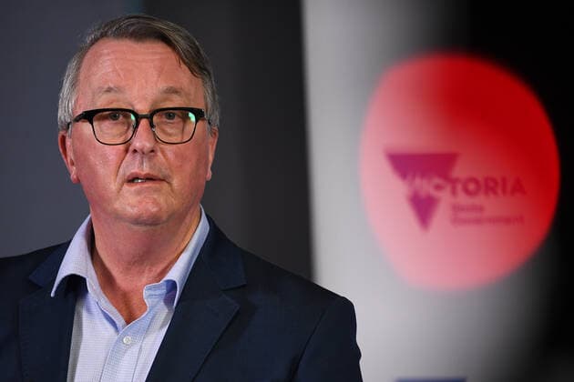 MARTIN FOLEY COVID19 PRESSER, Victorian Minister for Health Martin Foley speaks to the media during a press conference in Melbourne, Tuesday, June 1, 2021. ( NO ARCHIVING, EDITORIAL USE ONLY, NO USE IN BOOKS WITHOUT CONSENT MELBOURNE VIC AUSTRALIA  Copyright: xJAMESxROSSx 20210601001546573247