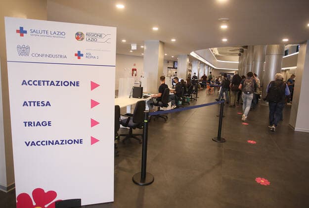 Rome, Inauguration of the new vaccination hub located at the Confindustria headquarters. Pictured:  Copyright: xPieroxTenaglix xIPAx xPieroxTenaglix