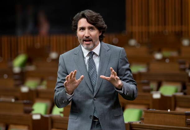 June 1, 2021, Ottawa, on, Canada: Prime Minister Justin Trudeau responds to a question during Question Period in the House of Commons Tuesday June 1, 2021 in Ottawa. Ottawa Canada  - ZUMAc35_ 20210601_zaf_c35_056 Copyright: xAdrianxWyldx