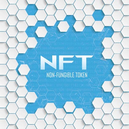 White Hexagon Structure Network NFT Cover Cover Hexagon structure with network and text NFT.