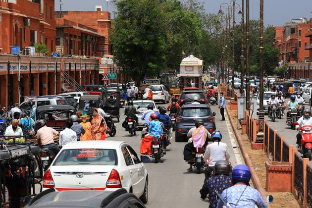 Virus Outbreak India Traffic at Choti Chaupar after unlocking of COVID-19 lockdown begins, in Jaipur, Rajasthan, India, on June 2, 2021. Jaipur Rajasthan India bhatnagar-notitle210602_npMVG  Copyright: xVishalxBhatnagarx