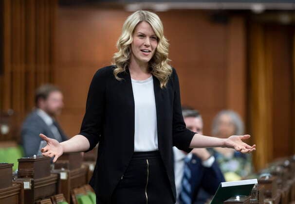 June 2, 2021, Ottawa, on, Canada: Conservative MP Rachael Harder rises during Question Period in the House of Commons Wednesday June 2, 2021 in Ottawa. Ottawa Canada  - ZUMAc35_ 20210602_zaf_c35_042 Copyright: xAdrianxWyldx