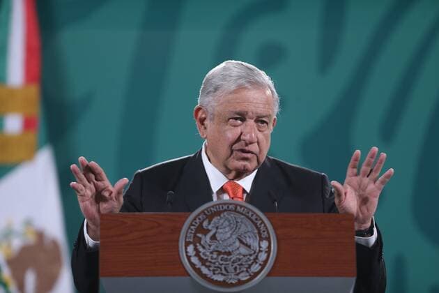 President of Mexico, Andres Manuel Lopez Obrador, speaks during a press conference at the National Palace in Mexico City, Mexico, 02 June 2021. Lopez Obrador affirmed this Thursday that there are chiefdoms in public educational centers and abuses in the handling of funds in rural normal schools, which train teachers. EFE Sáshenka Gutiérrez Lopez Obrador criticizes chiefdoms and abuse of funds in public schools !ACHTUNG: NUR REDAKTIONELLE NUTZUNG!  Copyright: xSáshenkaxGutiérrezx MEX3432 20210603-637583388366903026