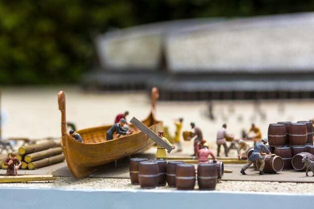  Viking settlement miniature outdoor, shipbuilders, 06.02.2020 04:23:52, Copyright: xNomadSoulx Panthermedia28086153