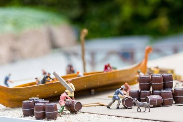  Viking settlement miniature outdoor, shipbuilders, 06.02.2020 04:24:40, Copyright: xNomadSoulx Panthermedia28086162