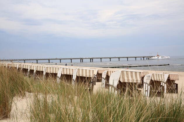 View on Friday 04 06 2021 on the beach of Bansin County Western Pomerania Greifswald Island Usedom The state of Mecklenburg Western Pomerani