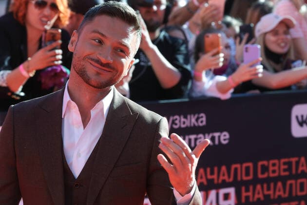 Muz-TV Music Awards in Moskau MOSCOW, RUSSIA â€“ JUNE 4, 2021: Singer Sergei Lazarev at a ceremony to present the 2021 Muz-TV Music Awards, at the Megasport Arena. Sergei Karpukhin TASS  TS103776
