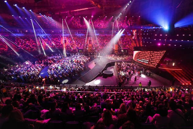 MOSCOW, RUSSIA â€“ JUNE 4, 2021: A ceremony to present the 2021 Muz-TV Music Awards, at the Megasport Arena. Sergei Karpukhin TASS  TS10389C