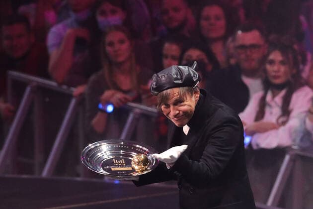 Entertainment Bilder des Tages MOSCOW, RUSSIA â€“ JUNE 4, 2021: Ilya Lagutenko of the Russian rock band Mumiy Troll at a ceremony to present the 2021 Muz-TV Music Awards, at the Megasport Arena. Sergei Karpukhin TASS  TS10389D