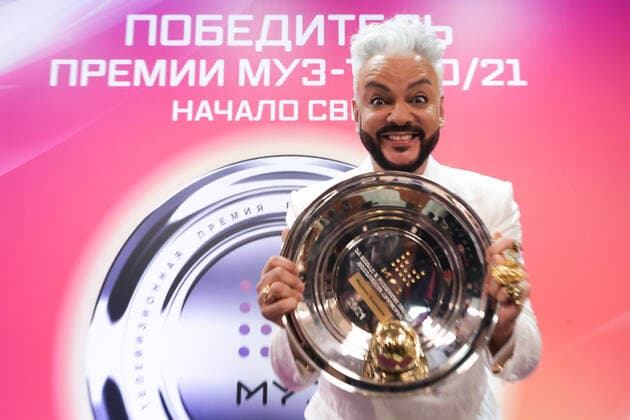 MOSCOW, RUSSIA â€“ JUNE 4, 2021: Singer Filipp Kirkorov at a ceremony to present the 2021 Muz-TV Music Awards, at the Megasport Arena. Sergei Karpukhin TASS  TS10396B