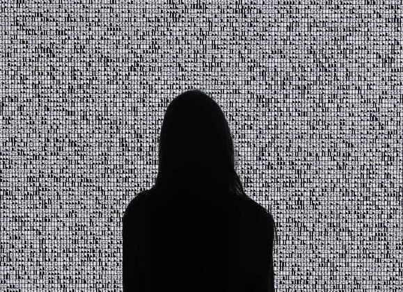 A Single Number That Has 10,000,086 Digits by Ryoji Ikeda is on display along with other NFT art at Sotheby s first physical exhibition of NFTs, featuring the first NFT ever minted presented in partnership with Samsung on Friday, June 4, 2021 in New York City.  NYP20210604108 JohnxAngelillo