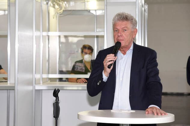 Dieter Reiter at the press event on the occasion of the 500 000 in-patient vaccination at the Munich Vaccination Centre Munich, 06 06 2021 Foto:xS.xAdamx xFuturexImage