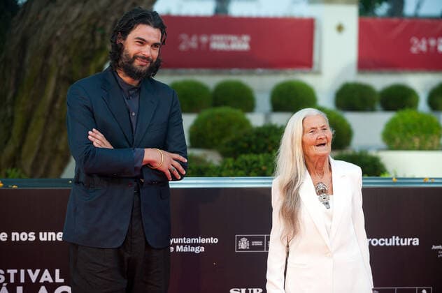 June 6, 2021, Malaga, Spain: Spanish filmmaker, Oliver Laxe and actress, Benedicta Sanchez pose for photographers at the red carpet inside Miramar Hotel..The new edition of the 24th Malaga Spanish Film Festival, a great cinematographic event in Spain, presents film candidates to win the Biznaga de Oro prize, following all measures to prevent the spread of coronavirus and to guarantee a secure event. The festival will be held from 3rd to 13th June. Malaga Spain - ZUMAs197 20210606_zaa_s197_219 Copyright: xJesusxMeridax