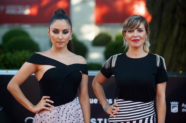 June 6, 2021, Malaga, Spain: Spanish actress, Sarah Perles (L) and actress, Mar Guil (R) pose for photographers at the red carpet inside Miramar Hotel..The new edition of the 24th Malaga Spanish Film Festival, a great cinematographic event in Spain, presents film candidates to win the Biznaga de Oro prize, following all measures to prevent the spread of coronavirus and to guarantee a secure event. The festival will be held from 3rd to 13th June. Malaga Spain - ZUMAs197 20210606_zaa_s197_243 Copyright: xJesusxMeridax