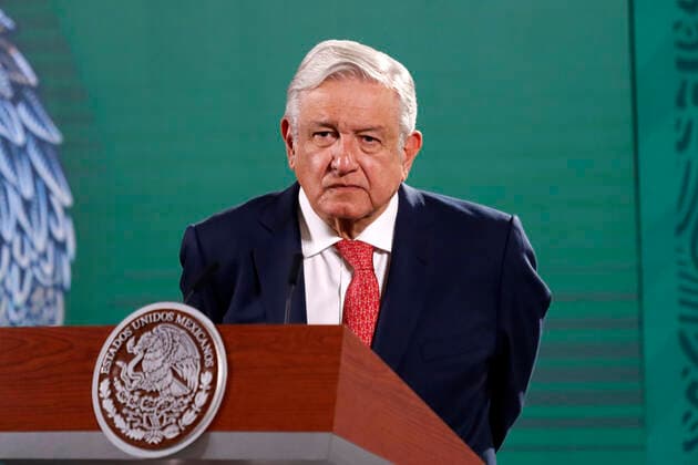 President Lopez Obrador Mexican Elections Press Conference MEXICO CITY, MEXICO - JUNE 7: Mexican President Andres Manuel Lopez Obrador during daily briefing speaks about advance of the Mexican legislative elections at national palace on June 7, 2021 in Mexico City, Mexico. Copyright: xLuisxBarronx EYEPIXGROUP_LB_07062021_8516