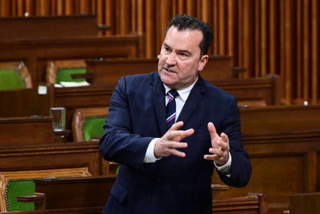 June 7, 2021, Ottawa, on, Canada: Bloc Quebecois member of Parliament Alain Therrien rises during question period in the House of Commons on Parliament Hill in Ottawa on Monday, June 7, 2021. Ottawa Canada  - ZUMAc35_ 20210607_zaf_c35_029 Copyright: xSeanxKilpatrickx