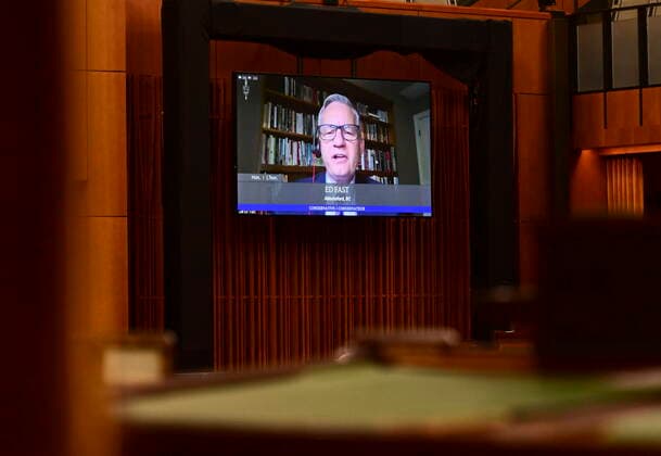June 7, 2021, Ottawa, on, Canada: Conservative member of Parliament Ed Fast rises visually during question period in the House of Commons on Parliament Hill in Ottawa on Monday, June 7, 2021. Ottawa Canada  - ZUMAc35_ 20210607_zaf_c35_030 Copyright: xSeanxKilpatrickx