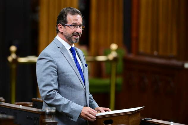 June 8, 2021, Ottawa, on, Canada: Bloc Quebecois Leader Yves-Francois Blanchet delivers a statement in the House of Commons on Parliament Hill in Ottawa on Tuesday, June 8, 2021, regarding the recent tragedy in London, Ontario. Ottawa Canada  - ZUMAc35_ 20210608_zaf_c35_005 Copyright: xSeanxKilpatrickx
