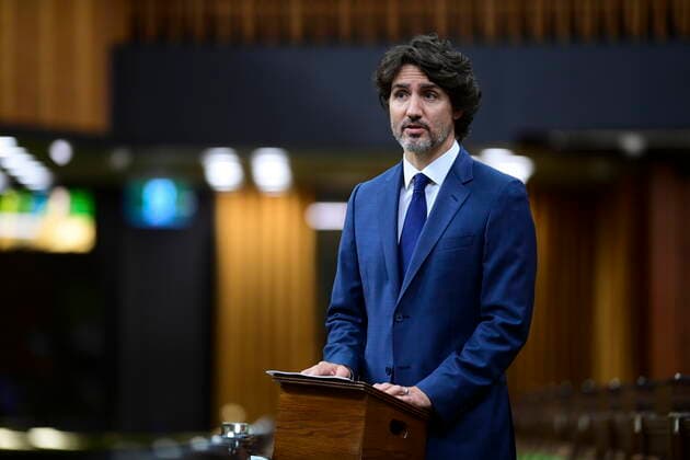 June 8, 2021, Ottawa, on, Canada: Prime Minister Justin Trudeau delivers a statement in the House of Commons on Parliament Hill in Ottawa on Tuesday, June 8, 2021, regarding the recent tragedy in London, Ontario. Ottawa Canada  - ZUMAc35_ 20210608_zaf_c35_010 Copyright: xSeanxKilpatrickx
