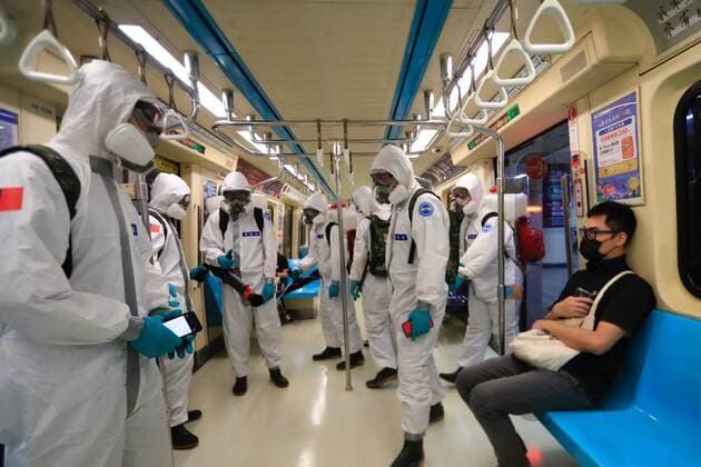 June 8, 2021, Taipei, Taiwan: Military troops disinfect public areas and transport in Taipei, following a serious outbreak with an increasing number of domestic infections and deaths related to the COVID-19 disease. Taiwan has extended its Level 3 COVID-19 alert while expanding the scale of vaccinations among the public including opening massive vaccination centres. Taipei Taiwan - ZUMAs313 20210608_zip_s313_012 Copyright: xDanielxCengxShou-Yix