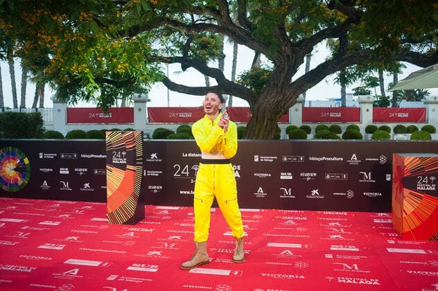 June 8, 2021, Malaga, Spain: Spanish actor, Ruben Ochandiano poses for photographers at the red carpet inside miramar hotel..The new edition of the 24th Malaga Spanish Film Festival, a great cinematographic event in Spain, presents the film candidates to win the Biznaga de Oro prize, following all measures to prevent the spread of coronavirus and to guarantee a secure event. The festival will be held from 3 to 13 June. Malaga Spain - ZUMAs197 20210608_zaa_s197_179 Copyright: xJesusxMeridax