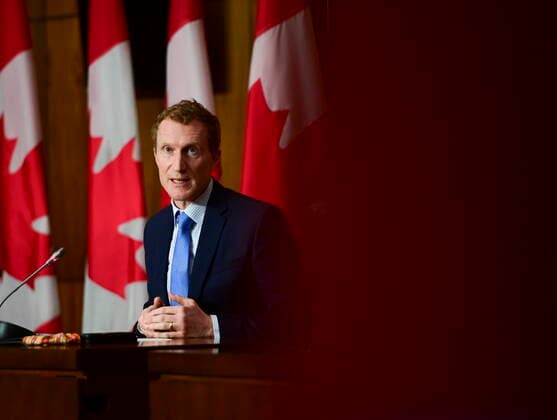 June 9, 2021, Ottawa, on, Canada: Marc Miller, Minister of Indigenous Services, answers a question as he holds a news conference in Ottawa on Wednesday, June 9, 2021. Ottawa Canada  - ZUMAc35_ 20210609_zaf_c35_004 Copyright: xSeanxKilpatrickx
