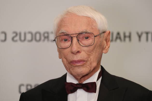 MOSCOW REGION, RUSSIA - JUNE 9, 2021: Composer Alexander Zatsepin is seen before a concert for his 95th birthday, at Crocus City Hall in Krasnogorsk. Alexander Zatsepin celebrated his 95th birthday on 10 March. Vyacheslav Prokofyev TASS  TS104287