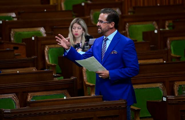 June 9, 2021, Ottawa, on, Canada: Bloc Quebecois Leader Yves-Francois Blanchet rises during question period in the House of Commons on Parliament Hill in Ottawa on Wednesday, June 9, 2021. Ottawa Canada  - ZUMAc35_ 20210609_zaf_c35_025 Copyright: xSeanxKilpatrickx
