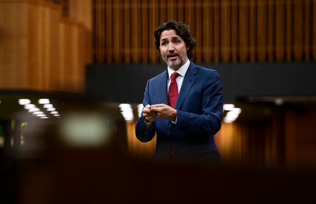 June 9, 2021, Ottawa, on, Canada: Prime Minister Justin Trudeau rises during question period in the House of Commons on Parliament Hill in Ottawa on Wednesday, June 9, 2021. Ottawa Canada  - ZUMAc35_ 20210609_zaf_c35_026 Copyright: xSeanxKilpatrickx