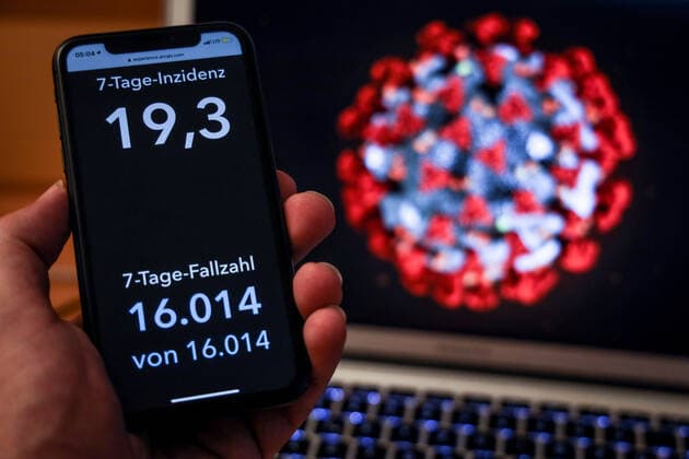 Coronavirus in Germany Covid 19 Dashboard of the Robert Koch Institute 10 06 2021 Robert Koch Institute 7 days Incidence 19.3 7 days Number of cases 16 014 COVID 19 cases 3 709 129 Addition of 3 187 compared to previous day COVID 19 deaths 89 585 Addition of 94 compared to previous day