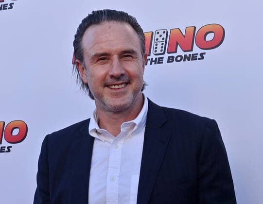 Cast member David Arquette attends the premiere of the motion picture comedy Domino: Battle of the Bones in Los Angeles on Wednesday, June 9, 2021. Domino: Battle of the Bones is a feel-good comedy about an elderly black man who teams up with his awkward, white step-grandson to defeat his rival in a domino tournament.  LAP2021060908 JIMxRUYMEN