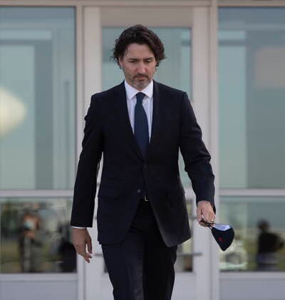 June 10, 2021, Ottawa, on, Canada: Prime Minister Justin Trudeau walks to a government plane at the airport in Ottawa, Thursday June 10, 2021. Trudeau will participate in the G7 Summit in the United Kingdom and NATO meeting in Belgium. Ottawa Canada  - ZUMAc35_ 20210610_zaf_c35_010 Copyright: xAdrianxWyldx