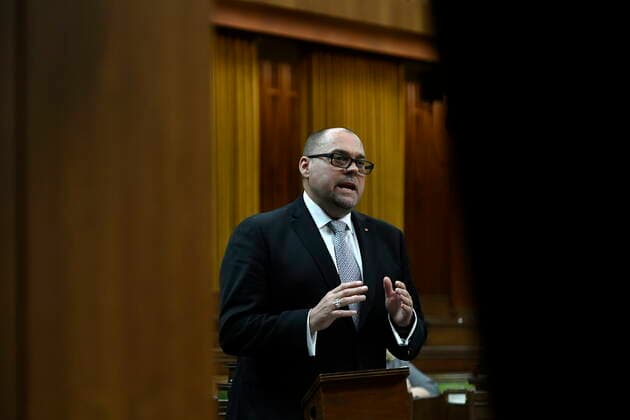 June 10, 2021, Ottawa, on, Canada: Conservative MP Todd Doherty rises during Question Period in the House of Commons on Parliament Hill in Ottawa on Thursday, June 10, 2021. Ottawa Canada  - ZUMAc35_ 20210610_zaf_c35_069 Copyright: xJustinxTangx