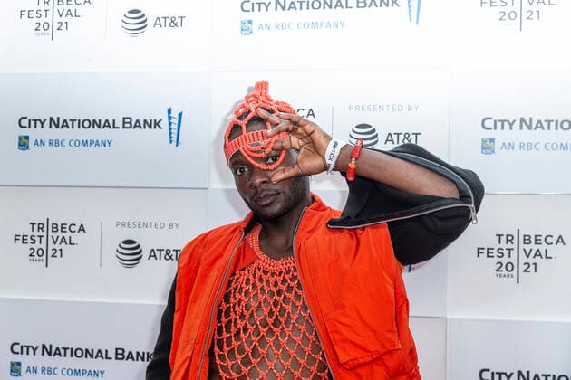 Tribeca Film Festival: The Legend of the Underground Premiere Ayodeji Otuyelu poses at The Legend of the Underground premiere at Tribeca Film Festival at Waterfront Plaza, Battery Park City New York New York United States Copyright: LevxRadin