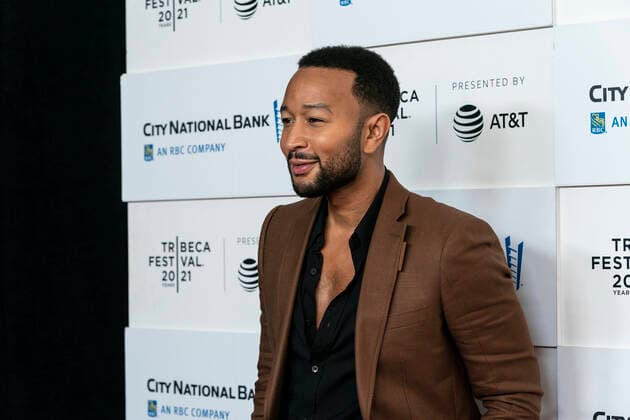 Tribeca Film Festival: The Legend of the Underground Premiere Producer John Legend poses at The Legend of the Underground premiere at Tribeca Film Festival at Waterfront Plaza, Battery Park City. New York New York United States Copyright: LevxRadin
