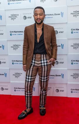 Tribeca Film Festival: The Legend of the Underground Premiere Producer John Legend poses at The Legend of the Underground premiere at Tribeca Film Festival at Waterfront Plaza, Battery Park City. New York New York United States Copyright: LevxRadin