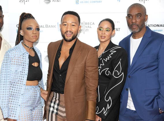 NEW YORK, NEW YORK - June 10 :Nneka Onuorah, John Legend, Giselle Bailey and Mike Jackson attends the 2012 Tribeca Festival World Premiere of The Legend Of The Underground on June 10, 2019 at Brookfield Place in New York City. Photo Copyright: xGeorgexNapolitano MediaPunchx