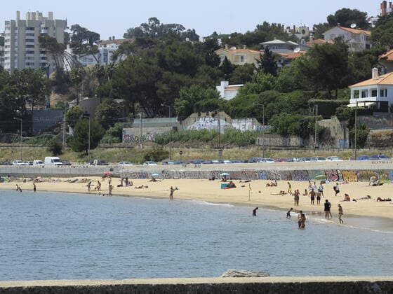June 11, 2021, Lisbon, Portugal: Movement on beach in Caxias, on outskirts of Lisbon, on Friday (11) amidst Covid-19 pandemic. Strip of sand is small and pleasant. Place also has a train station.  Copyright: xEdsonxdexSouzax