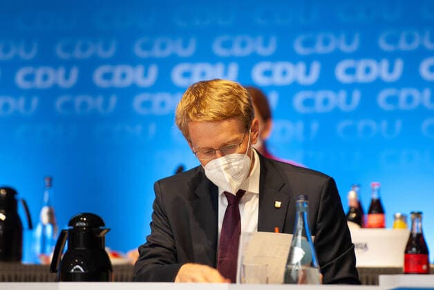 State Representative Assembly CDU Schleswig Holstein Daniel Günther, politician CDU Minister President of the State of Schleswig Holstein, recording from 12 06 2021, Neumünster, Holstenhalle,
