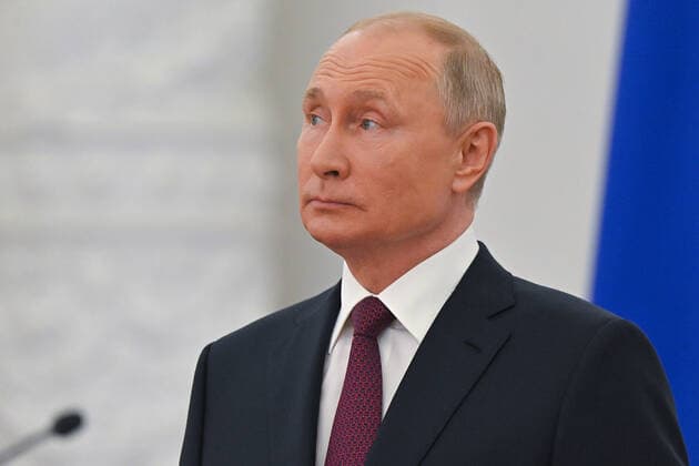 MOSCOW, RUSSIA - JUNE 12, 2021: Russia s President Vladimir Putin presents state decorations and prizes at the Moscow Kremlin on Russia Day. Yevgeny Odinokov Russian Presidential Press and Information Office TASS  TS1046EE