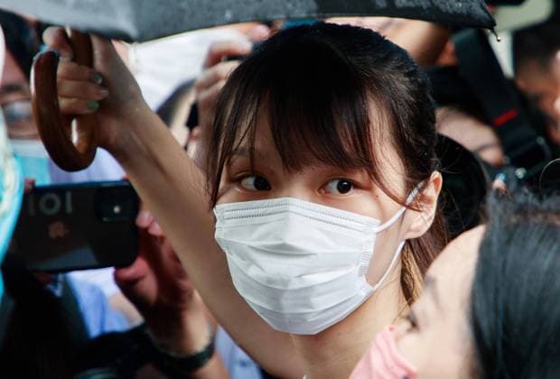 Hong Kong Pro-democracy Activist Agnes Chow Release HONG KONG, CHINA, JUN. 12: Agnes Chow, dubbed the Goddess of Democracy, is released in Hong Kong on June 12, 2021. Chow is released seven months after being in an unauthorized assembly during anti-government protests in the city in 2019. Hong Kong China 6737_241891 Copyright: xKevinxOnxManxLee PentaxPressx