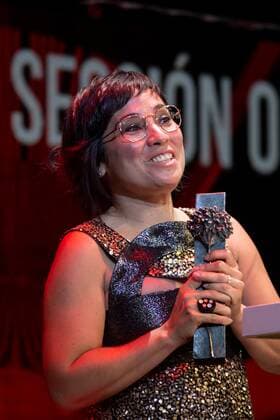 Venezuelan film director Claudia Pinto receives the critics award for Las consecuencias during 24TH edition of Malaga Film Festival celebrated today, 11 June, at Theater Cervantes in Malaga, Spain. 24th EDITION OF MALAGA FILM FESTIVL !ACHTUNG: NUR REDAKTIONELLE NUTZUNG!  Copyright: xDanielxPérezx GRAF9013 20210613-637591424080829606