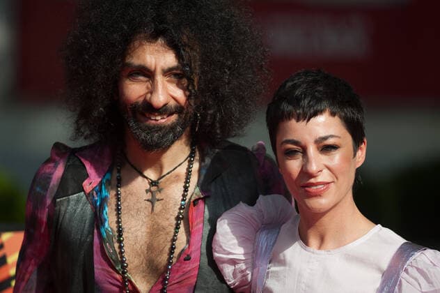 June 12, 2021, Malaga, Spain: Ara Malikian and Nata Moreno pose for photographers at the closing red carpet inside Miramar Hotel..The new edition of the 24th Malaga Spanish Film Festival, a great cinematographic event presents the film candidates to win the Biznaga de Oro prize, following all measures to prevent the spread of coronavirus and to guarantee a secure event. The festival will be held from 3 to 13 June. Malaga Spain - ZUMAs197 20210612_zaa_s197_295 Copyright: xJesusxMeridax