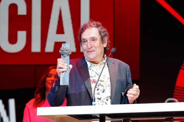 June 12, 2021, Malaga, Spain: Agusti Villaronga seen holding Biznaga de PLata al Mejor Guion Award during the Closing Gala of Festival de Malaga 2021 at Teatro Cervantes.. El Ventre del Mar , a film directed by Agusti Villaronga, have been the most awarded film during Festival de Malaga 2021. Malaga Spain - ZUMAs197 20210612_zaa_s197_573 Copyright: xFrancisxGonzalezx