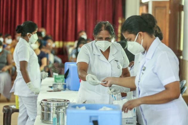 Second dose of Russian Sputnik V covid-19 vaccine in Colombo Administering second dose of Russian Sputnik V Covid-19 vaccine in Colombo. Colombo Sri Lanka Copyright: SamanxAbesiriwardana