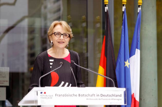 Anne Marie Descotes at the presentation of the Ordre des Arts et des Lettres to Mariette Rissenbeek at the Berlinale Summer Special 2021 71 Berlin International Film Festival at the French Embassy Berlin, 13 06 2021 Foto:xD.xBedrosianx xFuturexImage