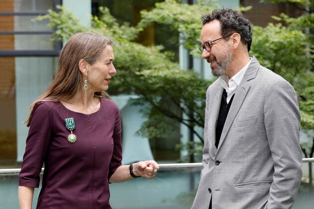 Mariette Rissenbeek and Carlo Chatrian at the presentation of the Ordre des Arts et des Lettres to Mariette Rissenbeek at the Berlinale Summer Special 2021 71 Berlin International Film Festival at the French Embassy Berlin, 13 06 2021 Foto:xD.xBedrosianx xFuturexImage