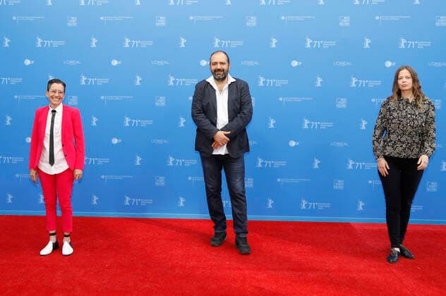 Albertina Carri, Orwa Nyrabia and Janna Ji Wonders arriving for the award ceremony of the Berlinale Summer Special 2021 71 Berlin International Film Festival at the open-air cinema Museumsinsel Berlin, 13 06 2021 Foto:xD.xBedrosianx xFuturexImage